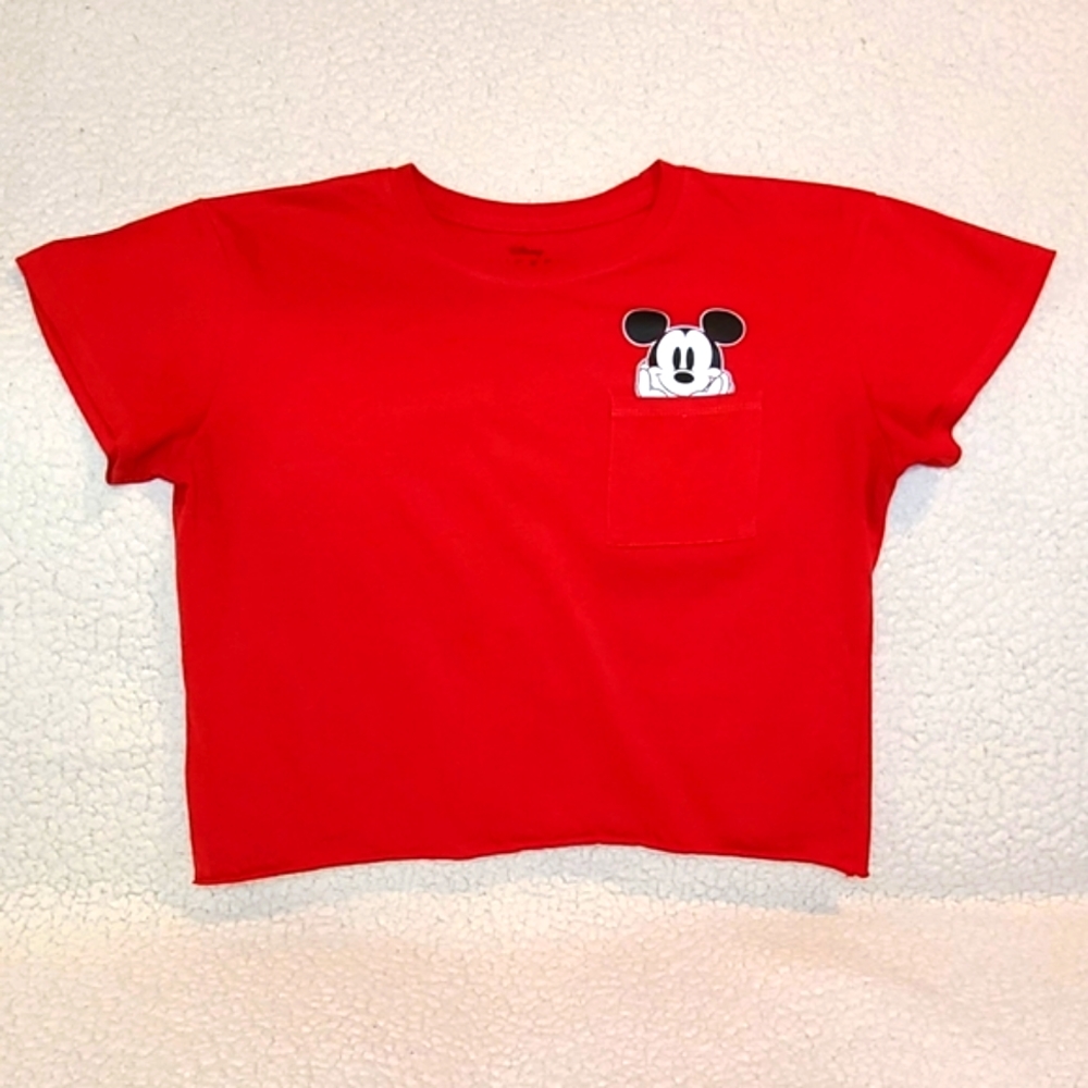 Red Mickey Mouse Crop Top/T-shirt